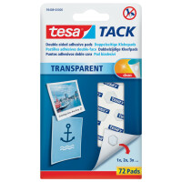 tesa TACK Klebepads, transparent, beidseitig klebend