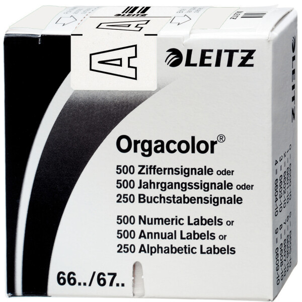 LEITZ Buchstabensignal Orgacolor "U", auf Rolle, braun