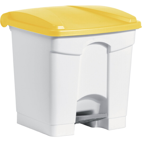 helit Tret-Abfalleimer "the step", 30 Liter, weiß weiß