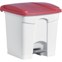 helit Tret-Abfalleimer "the step", 30 Liter, weiß weiß