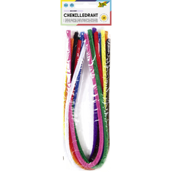 folia Chenilledraht (Pfeifenputzer), farbig sortiert