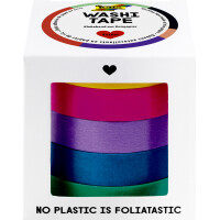 folia Deko-Klebeband Washi-Tape UNI PASTELL, 5er Set