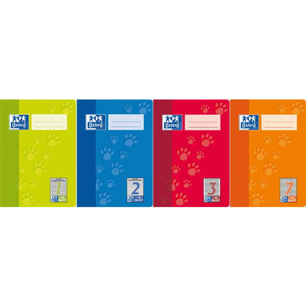 Oxford Junior Schulheft "Tatzen", DIN A5, Lineatur 3