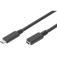 DIGITUS USB 3.1 Verlängerungskabel, schwarz, 0,7 m