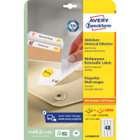 AVERY Zweckform Universal-Etiketten, 96 x 16,9 mm, weiß