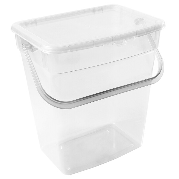 plast team Waschmittelbox, 10 Liter, blau-transparent