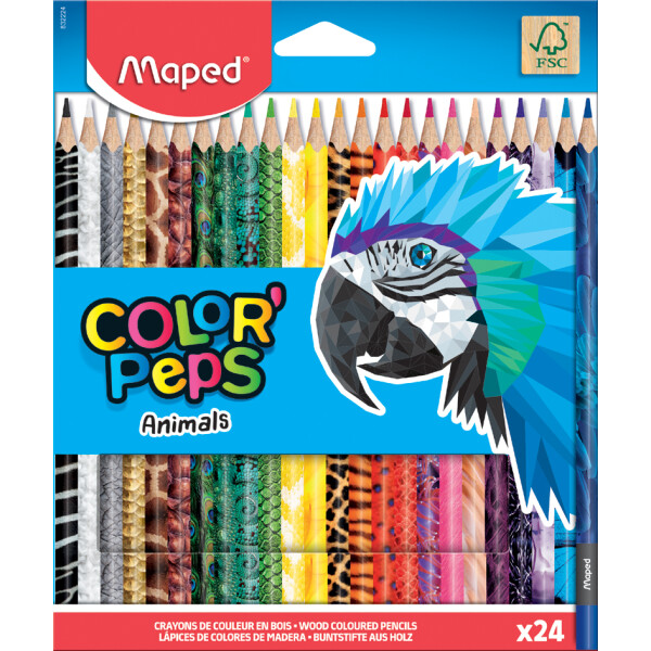 Maped Dreikant-Buntstift COLORPEPS Animals, 24er Kartonetui