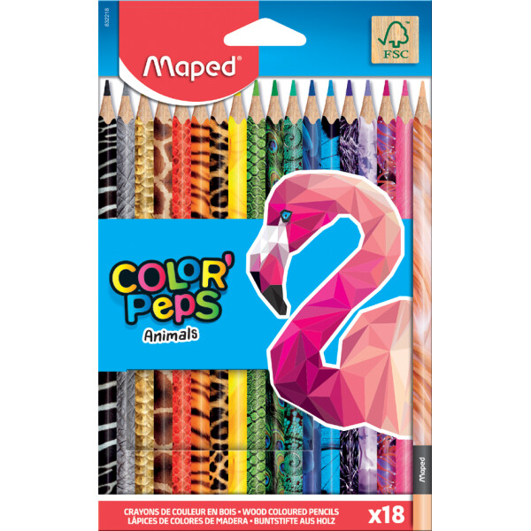 Maped Dreikant-Buntstift COLORPEPS Animals, 24er Kartonetui