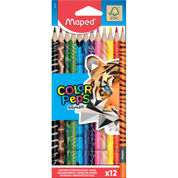 Maped Dreikant-Buntstift COLORPEPS Animals, 24er Kartonetui