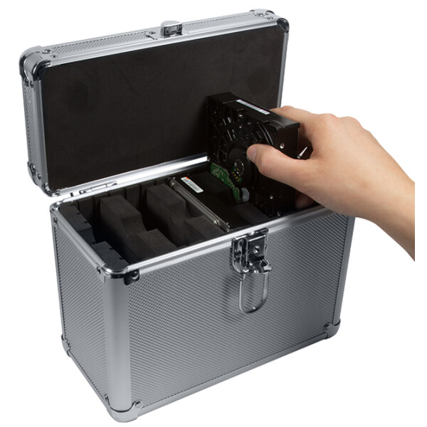 LogiLink Schutzkoffer für 5 x 3,5" Festplatten