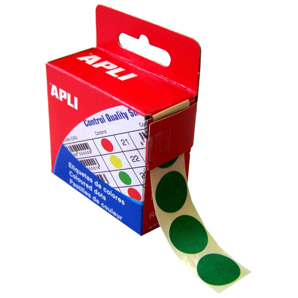 APLI Markierungspunkte, Durchmesser: 15 mm, rund, gr&uuml;n