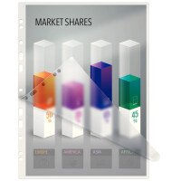 LEITZ Laminierfolientasche, DIN A4, Abheftlochung, 250 mic