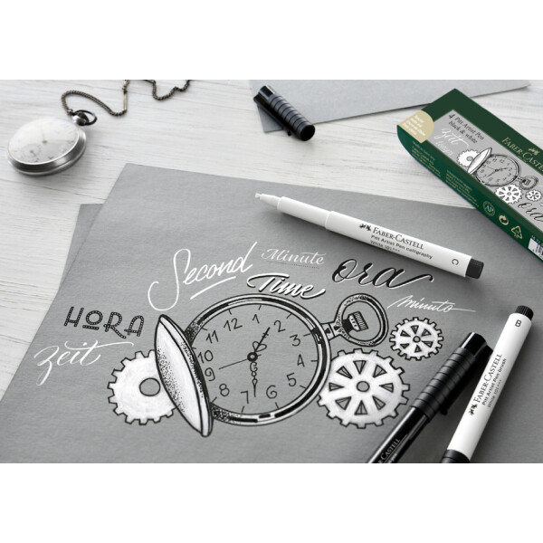 FABER-CASTELL Tuschestift PITT artist pen, weiß
