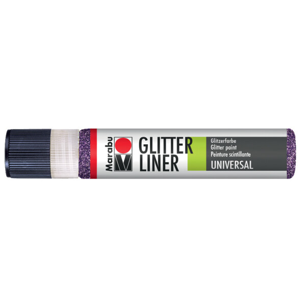 Marabu Effektfarbe Glitter Liner, 25 ml, glitter-lavendel