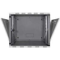 LogiLink 19" Wandverteiler, unmontiert, 9 HE, lichtgrau