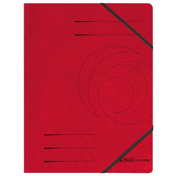 herlitz Eckspannermappe easyorga, A4, Karton, schwarz