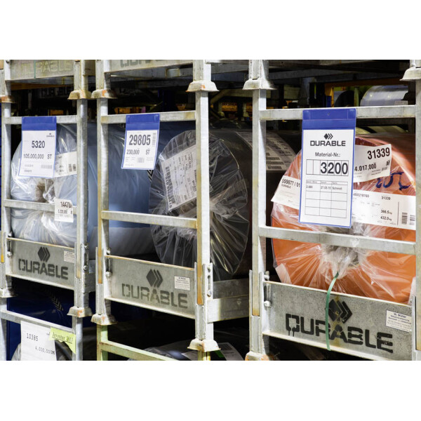 DURABLE Neodym-Magnettasche, DIN A5 quer, blau