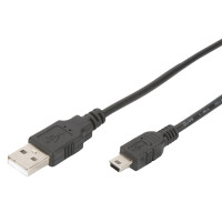 DIGITUS USB 2.0 Anschlusskabel, USB-A - Mini USB-B, 1,0 m