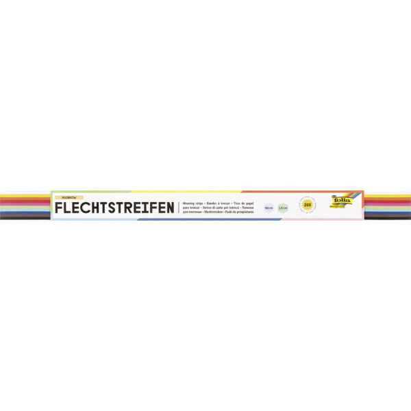 folia Flechtstreifen (B)15 x (L)500 mm, farbig sortiert