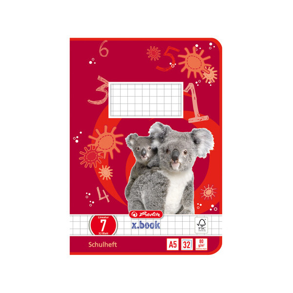 herlitz Schulheft x.book, DIN A5, Lineatur 4 liniert