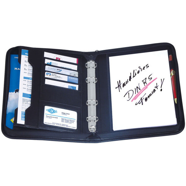WEDO Collegemappe, DIN A5, aus Kunstleder, schwarz
