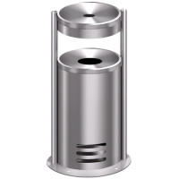 kerkmann Sicherheits-Standascher tec-art, rund, silber