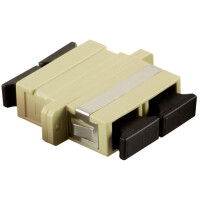 LogiLink LWL Kupplung, 2 x SC-Duplex, Multimode, beige