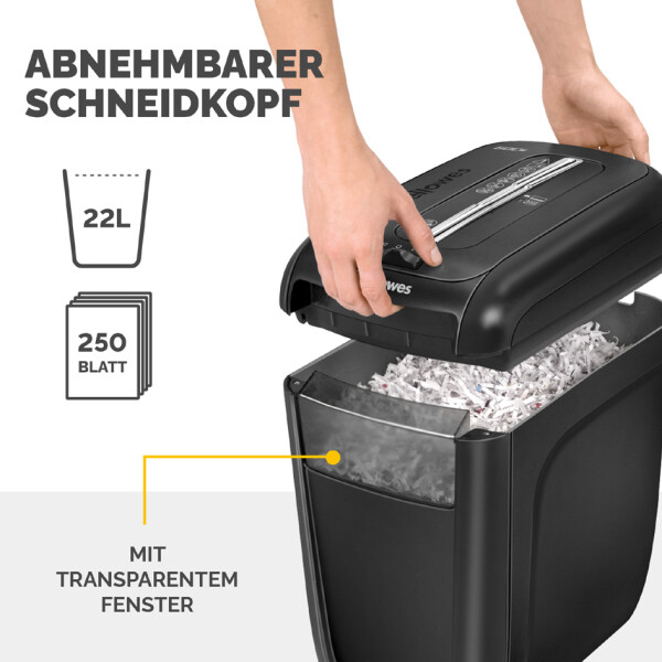 Fellowes Aktenvernichter Powershred 60Cs, schwarz,Partikel