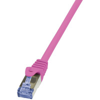 LogiLink Patchkabel, Kat. 6A, S FTP, 0,25 m, pink