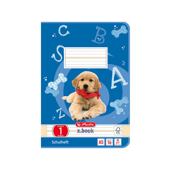 herlitz Schulheft x.book, DIN A5, Lineatur 1 liniert