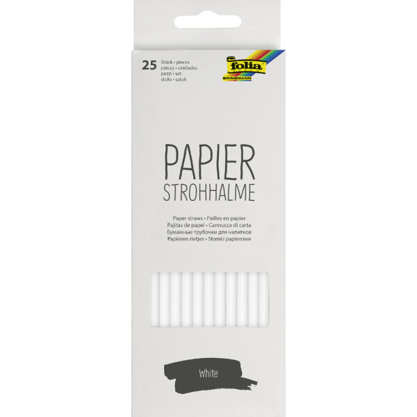 folia Papier-Trinkhalm "BLACK", Länge: 200 mm