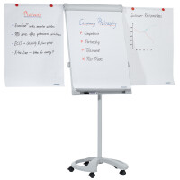 FRANKEN Flipchart PRO Deluxe Mobil, 670 x 950 mm, hellgrau