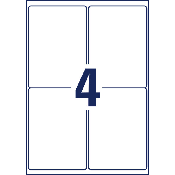 AVERY Zweckform Wetterfeste Versand-Etiketten, 99,1 x 67,7mm