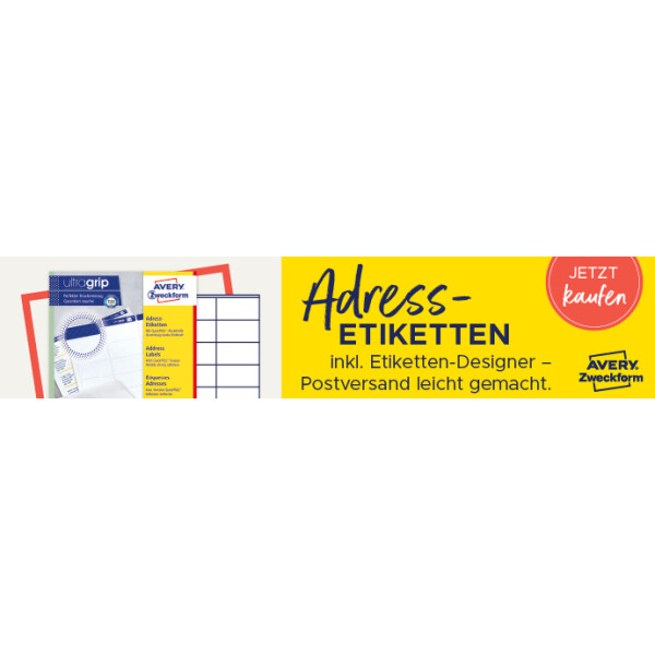 AVERY Zweckform Wetterfeste Versand-Etiketten, 99,1 x 67,7mm
