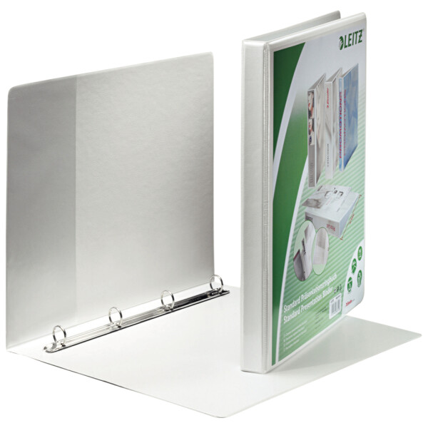 LEITZ Präsentations-Ringbuch, A4 Überbreite, weiß, 4 D-Ring