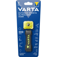 VARTA Kopflampe Outdoor Sports Ultralight H30R, weiß