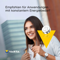 VARTA Silber-Oxid Uhrenzelle, V329, 1,55 Volt, 37 mAh