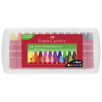 FABER-CASTELL Dreikant-Wachsmalkreide Jumbo, 12er Etui