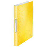 LEITZ Ringbuch WOW, DIN A4, PP, pink, 4 Ringe