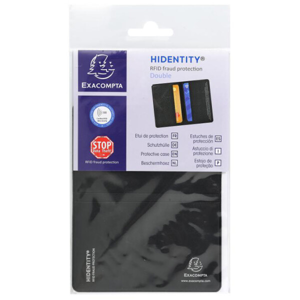 EXACOMPTA RFID-Schutzh&uuml;lle Hidentity Duo, schwarz