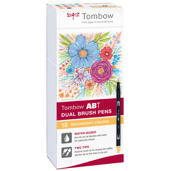 Tombow Doppelfasermaler "ABT DUAL BRUSH PEN", Sekundärfarben