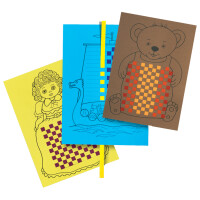 folia Flechtmotive aus Tonpapier, DIN A4, farbig sortiert