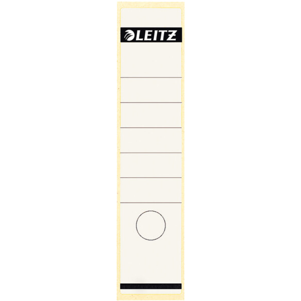 LEITZ Ordnerr&uuml;cken-Etikett, 61 x 285 mm, lang, breit, wei&szlig;