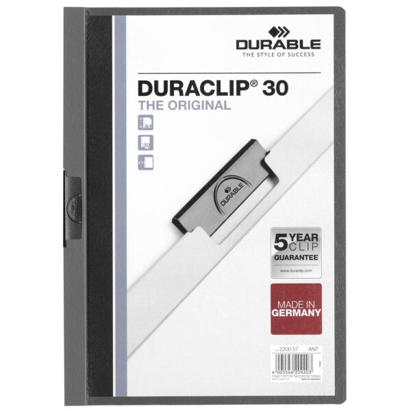 DURABLE Klemmhefter DURACLIP ORIGINAL 30, DIN A4, gelb