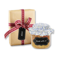 folia Tafel-Etiketten inkl. Specksteinstift, schwarz