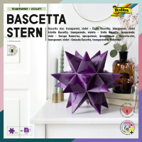 folia Faltblätter Bascetta-Stern, gelb-transparent