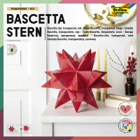folia Faltblätter Bascetta-Stern, gelb-transparent