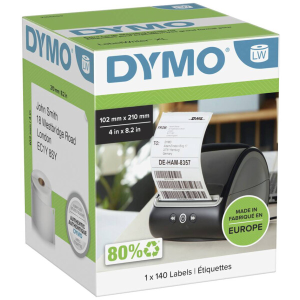 DYMO LabelWriter-Universal-Etiketten, 54 x 70 mm, wei&szlig;