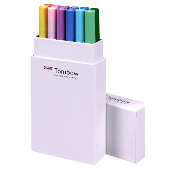 Tombow Doppelfasermaler "ABT DUAL BRUSH PEN", Pastellfarben