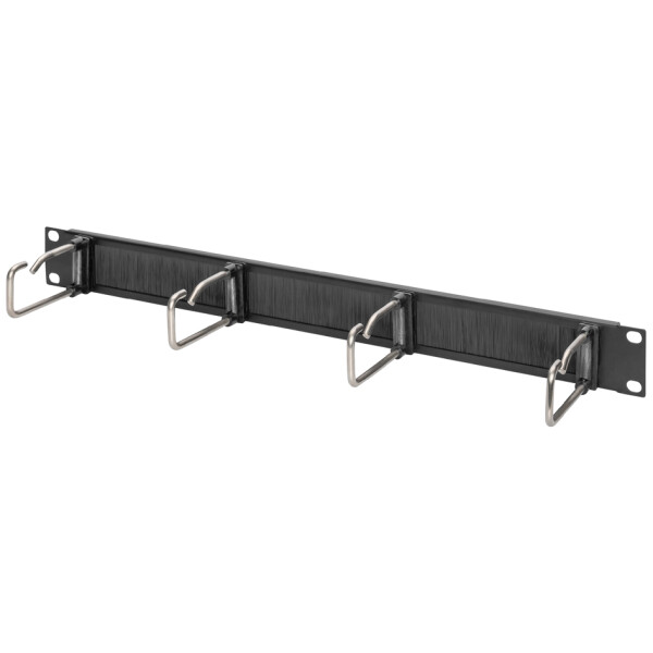 DIGITUS 19" Rangierpanel, 1HE, 5 Kabelführungsbügel, schwarz